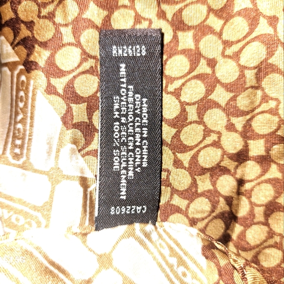 Coach 100% silk scarf - Picture 6 of 7